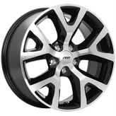 ART - Replica 105 - Black - Gloss Black - Machined Face - 17" x 7.5", 31 Offset, 5x110 (Bolt Pattern), 65.1mm HUB