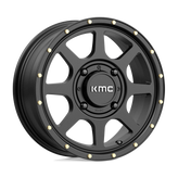 KMC Powersports - KS134 ADDICT 2 - Black - SATIN BLACK - 15" x 6", 38 Offset, 4x137 (Bolt Pattern), 112.1mm HUB