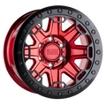 Black Rhino - RIFT BEADLOCK - CANDY RED W/ BLACK RING - 17" x 8.5", -38 Offset, 8x165.1 (Bolt Pattern), 125.1mm HUB