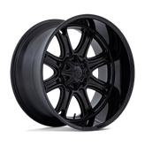 Fuel - DARKSTAR - Black - MATTE BLACK WITH GLOSS BLACK LIP - 22" x 10", -18 Offset, 8x165.1 (Bolt Pattern), 125.1mm HUB