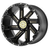 Moto Metal - MO979 BUCKSHOT - Black - Satin Black With Gun Metal Inserts - 20" x 12", -44 Offset, 6x135, 139.7 (Bolt Pattern), 106.1mm HUB