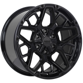 Ruffino HARD - Blast - Black - Gloss Black - 17" x 9", 20 Offset, 5x127, 139.7 (Bolt Pattern), 77.8mm HUB