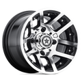 Fairway Alloys - FA121 ILLUSION - Black - MACHINED GLOSS BLACK - 10" x 7", -25 Offset, 4x101.6 (Bolt Pattern), 70.7mm HUB