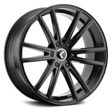 Kraze Wheels - KR190 - Black - GLOSS BLACK - 20" x 8.5", 38 Offset, 5x120 (Bolt Pattern), 74.1mm HUB