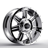 KranK Off-road - Force - Chrome - Chrome - 18" x 9", 18 Offset, 8x180 (Bolt Pattern), 130.1mm HUB