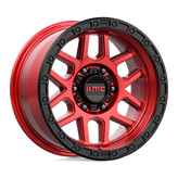 KMC Wheels - KM544 MESA - CANDY RED WITH BLACK LIP - 17" x 9", -12 Offset, 6x139.7 (Bolt Pattern), 106.1mm HUB