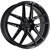 Ruffino Wheels - Rayden - Black - Gloss Black - 22" x 9", 35 Offset, 5x112 (Bolt Pattern), 66.6mm HUB