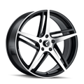 Kraze Wheels - KR195 - Black - BLACK/MACHINED FACE - 20" x 8.5", 38 Offset, 5x108 (Bolt Pattern), 63.5mm HUB