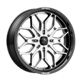 MSA Offroad Wheels - M47 SNIPER - Black - GLOSS BLACK MACHINED - 20" x 7", 10 Offset, 4x110 (Bolt Pattern), 86mm HUB