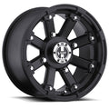 Vision Wheel ATV - 393 LOCKOUT - Black - Matte Black - 12" x 7", 2_5 Offset, 4x101.6 (Bolt Pattern), 69.85mm HUB