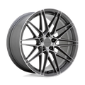 Beyern - DAMON - Gunmetal - MATTE GUNMETAL WITH BRUSHED FACE - 21" x 9", 20 Offset, 5x120 (Bolt Pattern), 74.1mm HUB