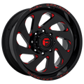 Fuel - D638 VORTEX - Black - GLOSS BLACK RED TINTED CLEAR - 20" x 10", -18 Offset, 6x135 (Bolt Pattern), 87.1mm HUB