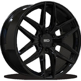 Euro Design - Forza 6 - Black - Gloss Black - 20" x 9", 35 Offset, 6x120 (Bolt Pattern), 66.9mm HUB