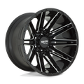 Moto Metal - MO998 KRAKEN - Black - GLOSS BLACK MILLED - 22" x 10", -18 Offset, 8x170 (Bolt Pattern), 125.1mm HUB