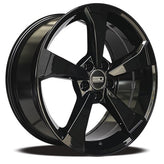 Euro Design - AR6 - Black - Gloss Black - 18" x 8", 35 Offset, 5x112 (Bolt Pattern), 66.6mm HUB