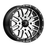 MSA Offroad Wheels - M38 BRUTE - Black - GLOSS BLACK MACHINED - 15" x 7", 10 Offset, 4x137 (Bolt Pattern), 112.1mm HUB