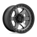 Fuel - D752 BLOCK - Gunmetal - MATTE GUNMETAL WITH BLACK RING - 18" x 9", 20 Offset, 6x114.3 (Bolt Pattern), 66.1mm HUB