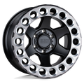 Black Rhino - ODESSA - Black - Matte Black with Machined Tint Lip & Milled Rings - 18" x 9.5", 12 Offset, 6x139.7 (Bolt Pattern), 112.1mm HUB