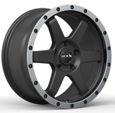 RTX Wheels - Dakar - Black - Satin Black Machined Edge Lip - 17" x 8", 35 Offset, 5x114.3 (Bolt Pattern), 73.1mm HUB