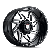 American Truxx - WARRIOR - Black - BLACK/MACHINED - 20" x 10", -24 Offset, 5x139.7, 150 (Bolt Pattern), 110.3mm HUB