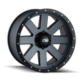 Ion Alloy - 134 - Gunmetal - MATTE GUNMETAL/BLACK BEADLOCK - 20" x 9", 18 Offset, 6x139.7 (Bolt Pattern), 106mm HUB