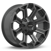 RTX Wheels - Peak - Black - Gloss Black Machined - 20" x 10", -18 Offset, 8x170 (Bolt Pattern), 87.1mm HUB