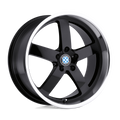 Beyern - RAPP - Black - Gloss Black with Mirror Cut Lip - 18" x 9.5", 30 Offset, 5x120 (Bolt Pattern), 72.6mm HUB