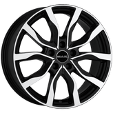 Mak Wheels - HIGHLANDS W - Black - BLACK MIRROR - 16" x 6.5", 50 Offset, 5x114.3 (Bolt Pattern), 76mm HUB