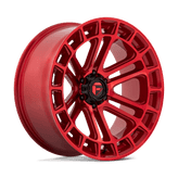 Fuel - D719 HEATER - CANDY RED MACHINED - 22" x 10", -13 Offset, 6x139.7 (Bolt Pattern), 106.1mm HUB