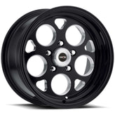 Vision Wheel American Muscle - 561 SPORT MAG - Black - GLOSS BLACK WITH MILLED WINDOWS - 15" x 8", 0 Offset, 5x127 (Bolt Pattern), 83.1mm HUB