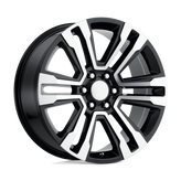 OE Creations - PR182 - Black - GLOSS BLACK MACHINED - 20" x 9", 24 Offset, 6x139.7 (Bolt Pattern), 78.1mm HUB