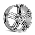 Kraze Wheels - HELLA - Chrome - CHROME - 22" x 8.5", 40 Offset, 5x112, 114.3 (Bolt Pattern), 73mm HUB