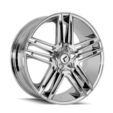 Kraze Wheels - HELLA - Chrome - CHROME - 22" x 8.5", 40 Offset, 5x112, 114.3 (Bolt Pattern), 73mm HUB