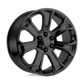 OE Creations - PR166 - Black - GLOSS BLACK - 22" x 9", 24 Offset, 6x139.7 (Bolt Pattern), 78.1mm HUB