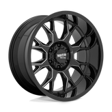 Moto Metal - MO806 - Black - GLOSS BLACK MILLED - 20" x 9", 0 Offset, 6x135 (Bolt Pattern), 87.1mm HUB