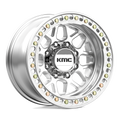 KMC Wheels - KM235 GRENADE CRAWL BEADLOCK - Silver - MACHINED - 17" x 9", -38 Offset, 8x165.1 (Bolt Pattern), 125.1mm HUB