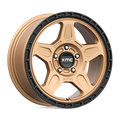 KMC Wheels - KM721 ALPINE - Bronze - Matte Bronze With Black Lip - 16" x 7.5", 30 Offset, 5x114.3 (Bolt Pattern), 72.6mm HUB