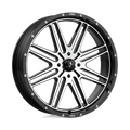 MSA Offroad Wheels - M38 BRUTE - Black - GLOSS BLACK MACHINED - 24" x 7", 10 Offset, 4x156 (Bolt Pattern), 132mm HUB