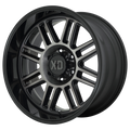 XD Series - XD850 CAGE - Black - GLOSS BLACK WITH GRAY TINT - 20" x 9", 0 Offset, 8x180 (Bolt Pattern), 124.2mm HUB