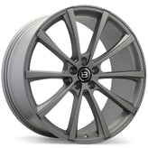 Braelin - BR09 - Gunmetal - SATIN CHARCOAL - 22" x 10", 45 Offset, 5x112 (Bolt Pattern), 66.5mm HUB