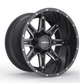 KranK Off-road - Shaft - Black - Gloss Black Milled - 18" x 9", 18 Offset, 5x150 (Bolt Pattern), 110.3mm HUB