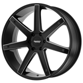 American Racing - AR938 REVERT - Black - SATIN BLACK MILLED - 22" x 9.5", 38 Offset, 5x127 (Bolt Pattern), 72.56mm HUB