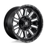 Fuel - D620 HARDLINE - Black - GLOSS BLACK MILLED - 20" x 10", -18 Offset, 8x180 (Bolt Pattern), 124.2mm HUB