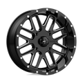 MSA Offroad Wheels - M35 BANDIT - Black - GLOSS BLACK MILLED - 22" x 7", 0 Offset, 4x156 (Bolt Pattern), 132mm HUB