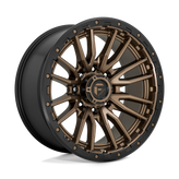 Fuel - D681 REBEL - Bronze - MATTE BRONZE BLACK BEAD RING - 22" x 10", -18 Offset, 8x165.1 (Bolt Pattern), 125.1mm HUB