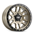 Dirty Life - CANYON PRO - Gold - SATIN GOLD/BLACK LIP - 17" x 9", 0 Offset, 5x139.7 (Bolt Pattern), 108.1mm HUB