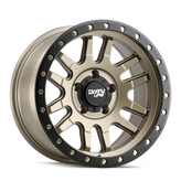 Dirty Life - CANYON PRO - Gold - SATIN GOLD/BLACK LIP - 17" x 9", 0 Offset, 5x139.7 (Bolt Pattern), 108.1mm HUB