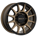 Envy Wheels - FFT8BZ - Bronze - BRONZE / BLACK LIP - 20" x 9", 18 Offset, 8x165.1 (Bolt Pattern), 121.5mm HUB