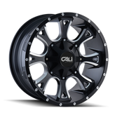 Cali Off-Road - ANARCHY - Black - SATIN BLACK/MILLED SPOKES - 20" x 10", -19 Offset, 8x180 (Bolt Pattern), 124.1mm HUB