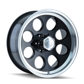 Ion Alloy - 171 - Black - BLACK/MACHINED LIP - 16" x 10", -38 Offset, 8x170 (Bolt Pattern), 130.8mm HUB